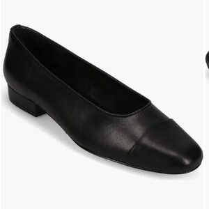 NWB Vaneli‎ Frankie Black Nappa Patent Leather Cap Toe Ballet Flats 9.5 SS